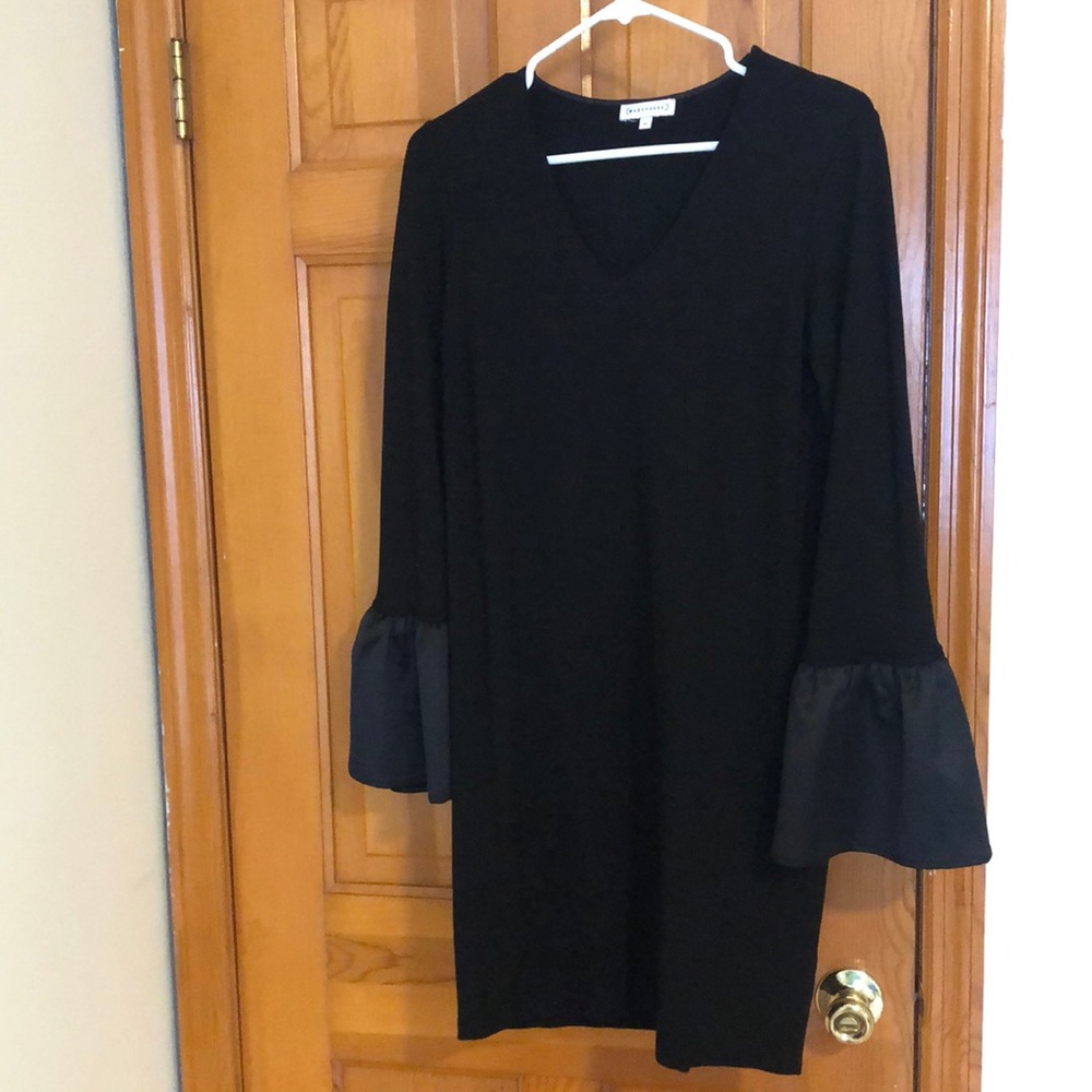 Black dress with fun bell sleeves!